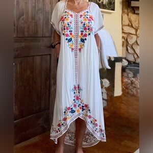 Sundance Rare Spanish Mexican Hummingbird & Floral Sundress
